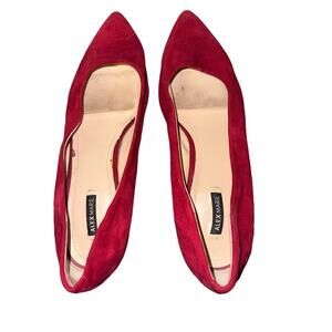 🔥SALE Size 11 Alex Marie Red Suede Leather Lining Man Made Sole Kitty 1 in Heel